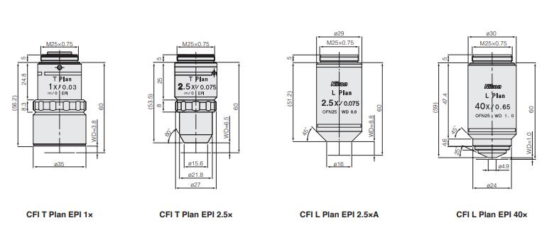 尼康CFI60遠場校正亮場鏡頭 有顏色再現(xiàn)能力 無應變